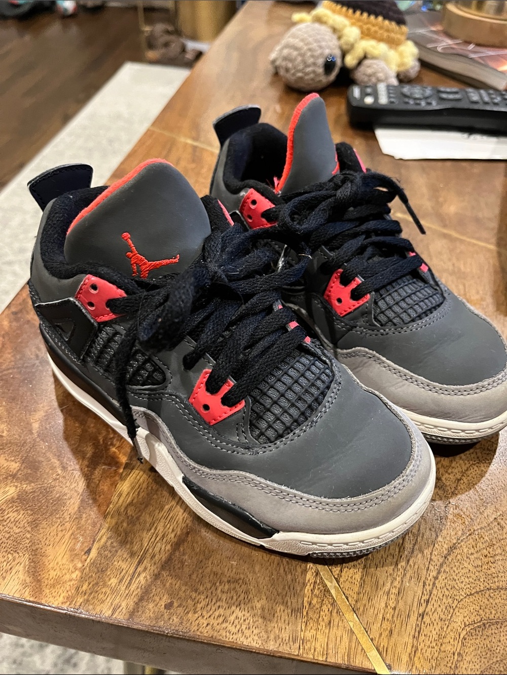 Jordan Kids' Retro Sneakers - Gray/Black/Red